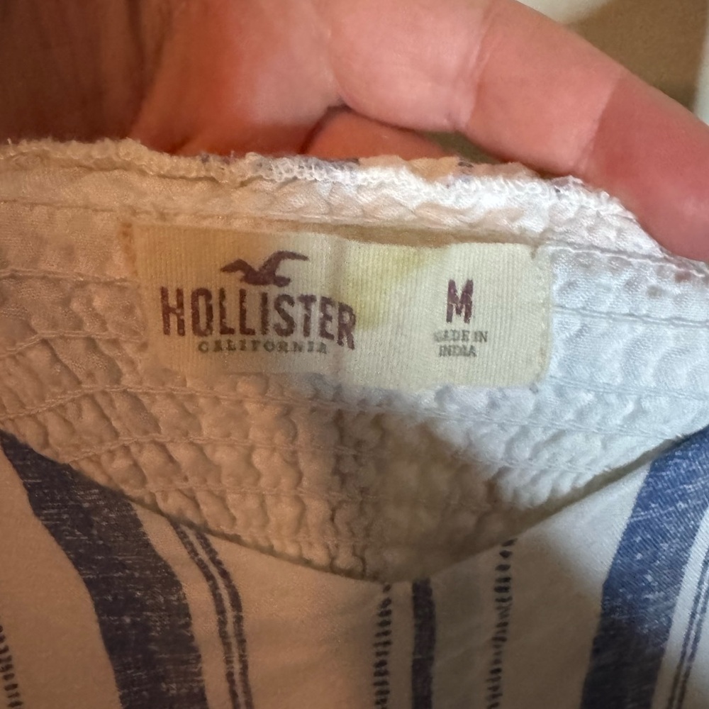 Hollister Blue Stripe Cutout Mini Dress Medium - Picture 6 of 8